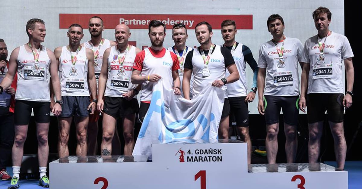 Mężczyźni na podium 4 Gdańsk Maraton
