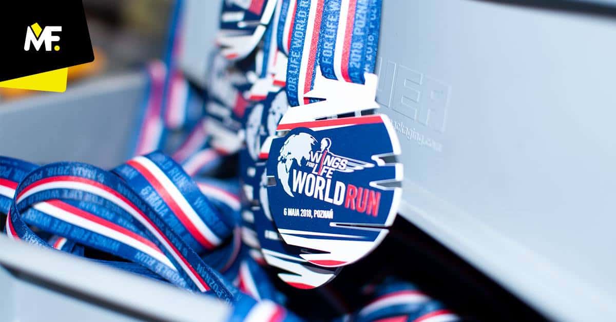 Niezwykłe medale sportowe wykonane w ilości 8000 sztuk dla Wings For Life World Run