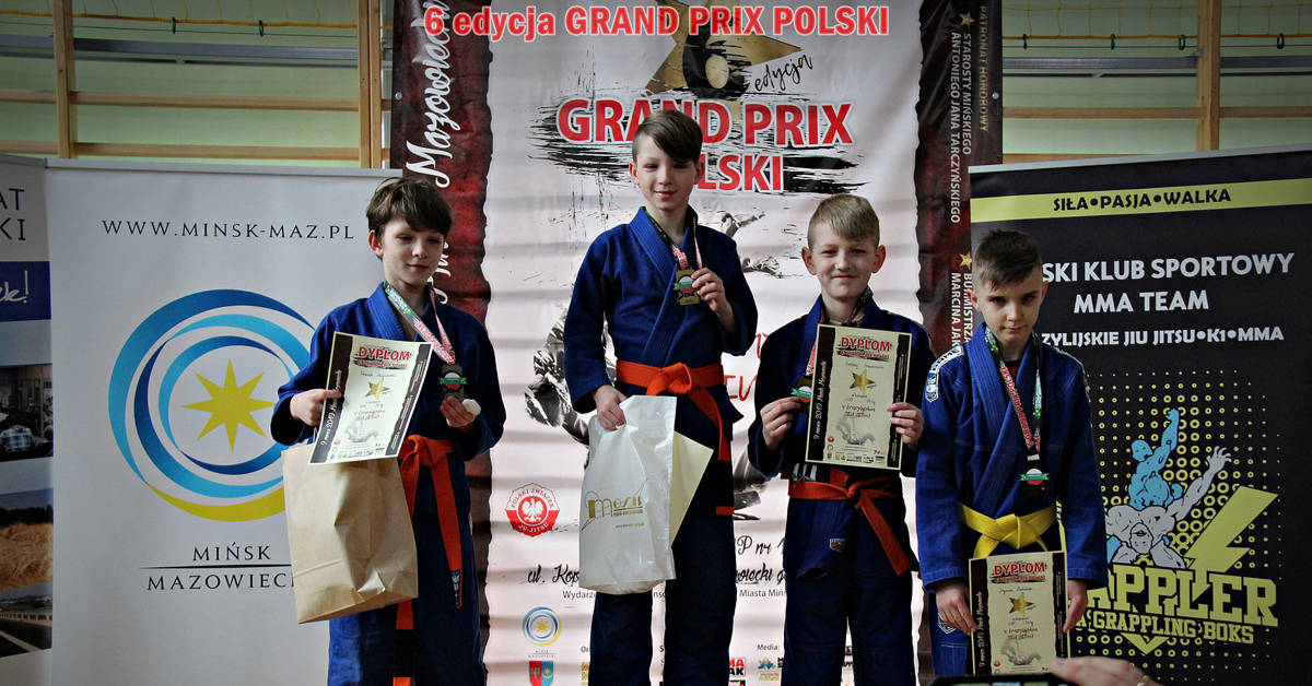 Na podium z medalami, 6 Grand Prix Polski w brazylijskim jiu jitsu