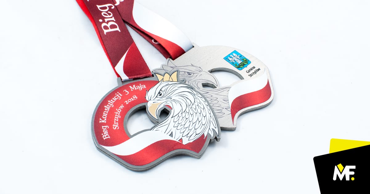 Medal okolicznościowy na Bieg Konstytucji 3 maja w Strzyżowie 2018
