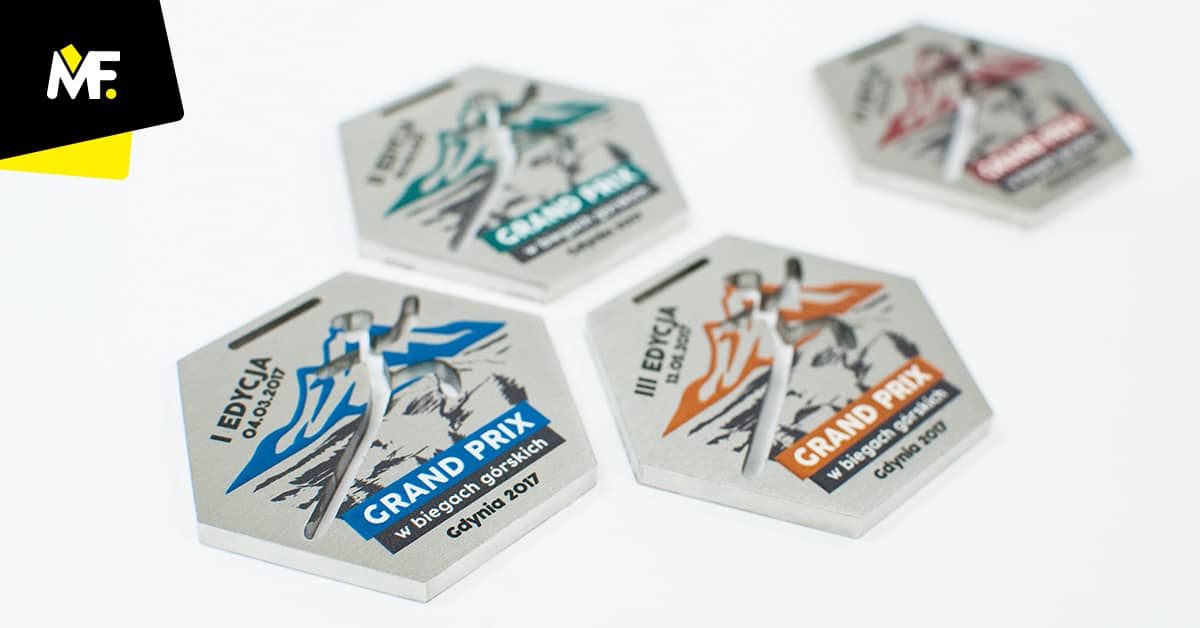 Medale puzzle Grand Prix w biegach górskich Gdynia 2017