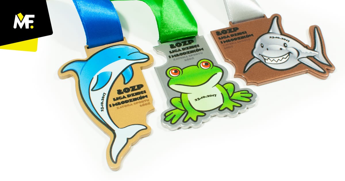 Medale pływackie puzzle dla dzieci