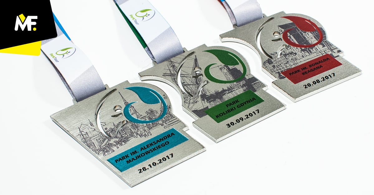 Medale biegowe ze stali PARK TOUR, produkcja Modern Forms
