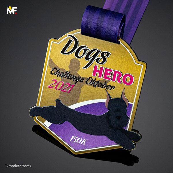 medal na zawody biegowe z psem